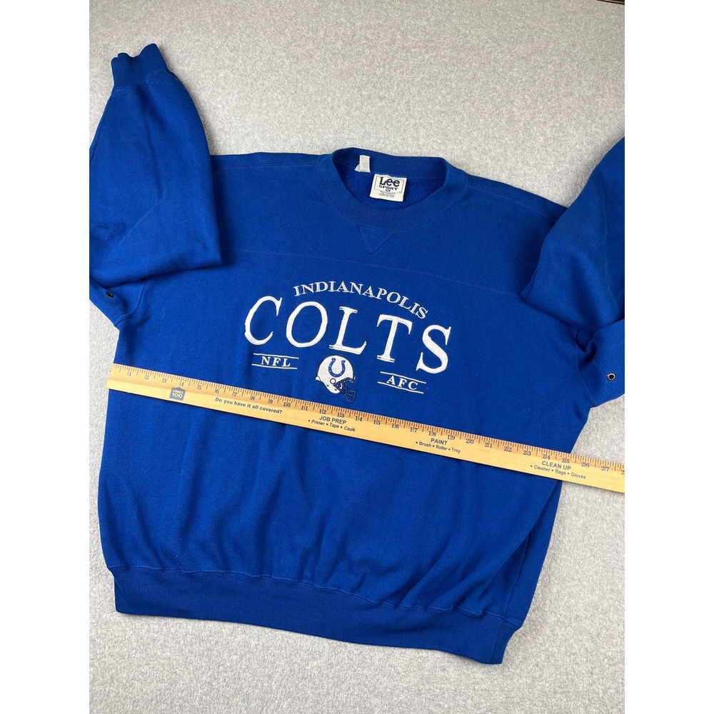 Vintage Indianapolis Colts Sweatshirt Mens XL Lee Sport Blue NFL Pullover - Picture 4 of 7